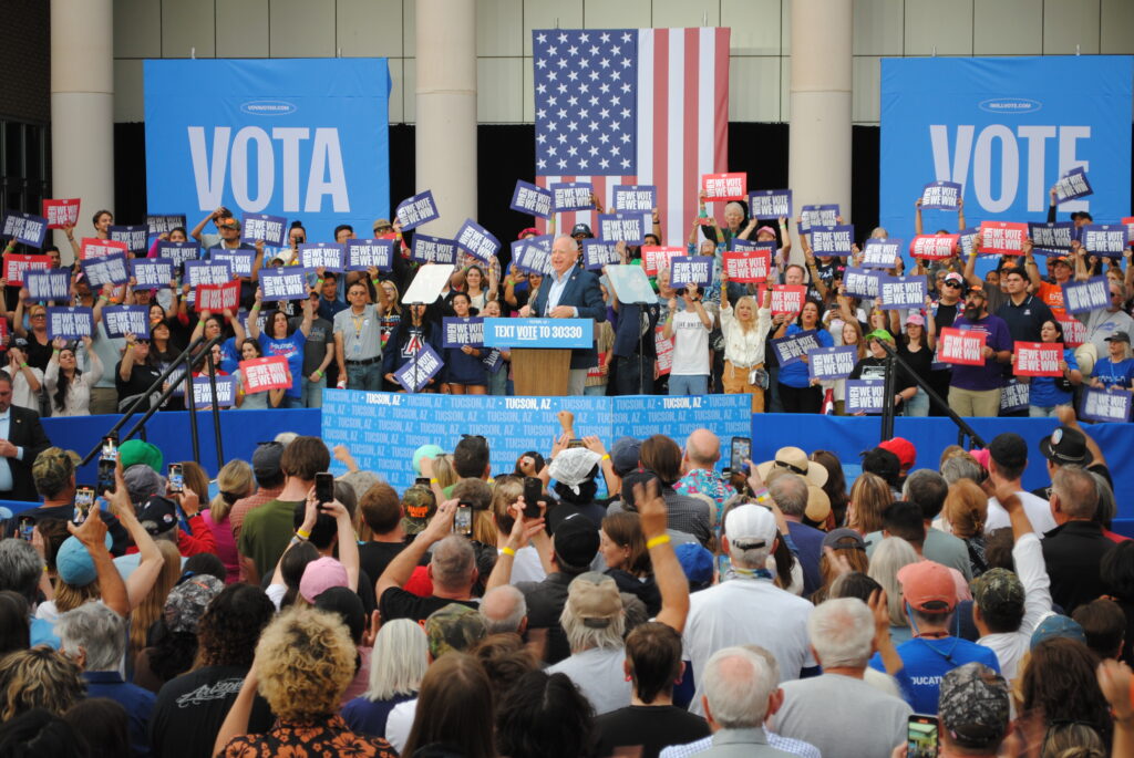 Vice President Candidate Tim Walz Holds Rally at Tucson High Magnet School in Tucson, Ariz on Nov. 1