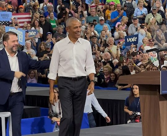 Obama Holds Rally in Tucson to Campaign for Harris-Walz